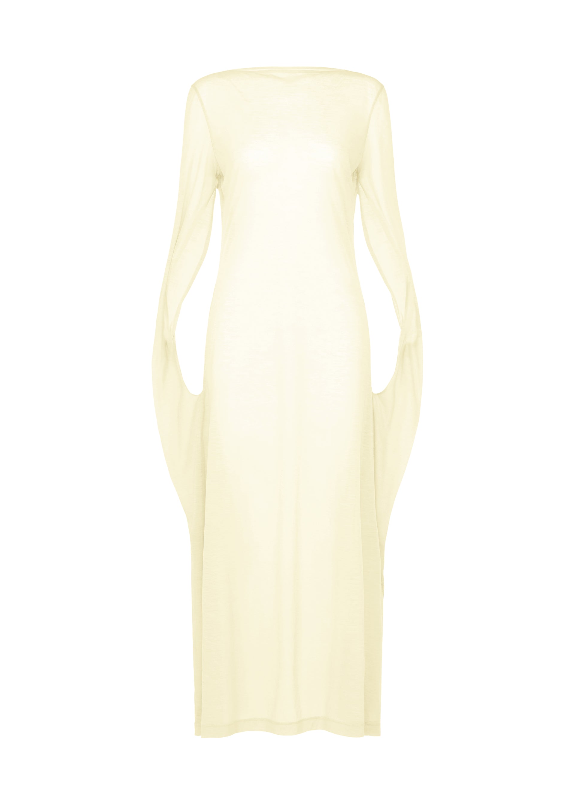 SHEER WOOL JERSEY、ウィメンズ_ワンピース、ホワイト