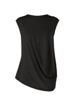 DRAPE JERSEY-68、ウィメンズ_トップス_トップ、ブラック