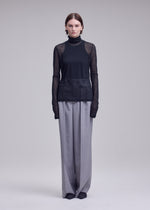SHEER WOOL JERSEY、ウィメンズ_トップス_トップ、着用画像1