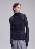 SHEER WOOL JERSEY、ウィメンズ_トップス_トップ、着用画像3