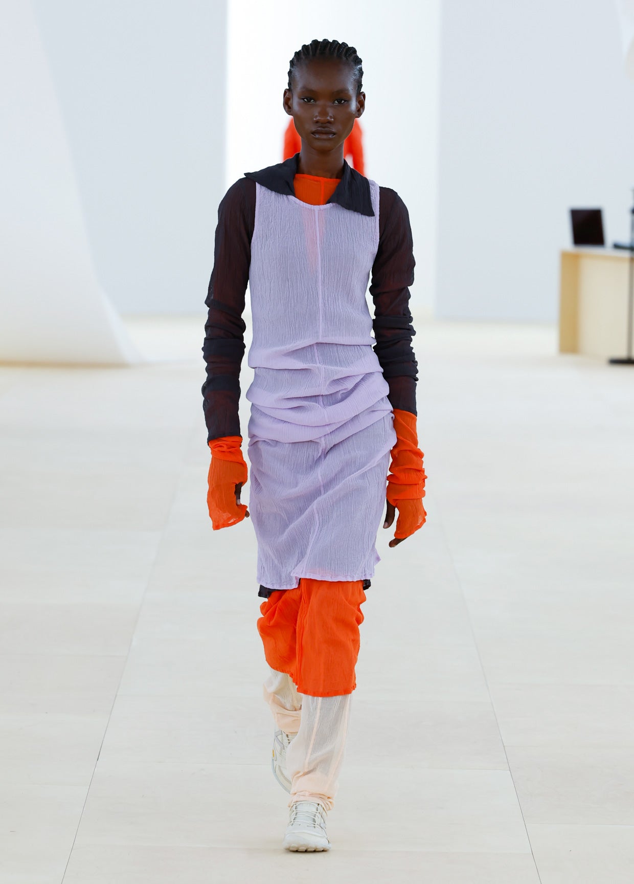 2024SS ISSEY MIYAKE PASTEL PLEATSイエロー Pleats Please Issey Miyake Monthly Colors April Dress in