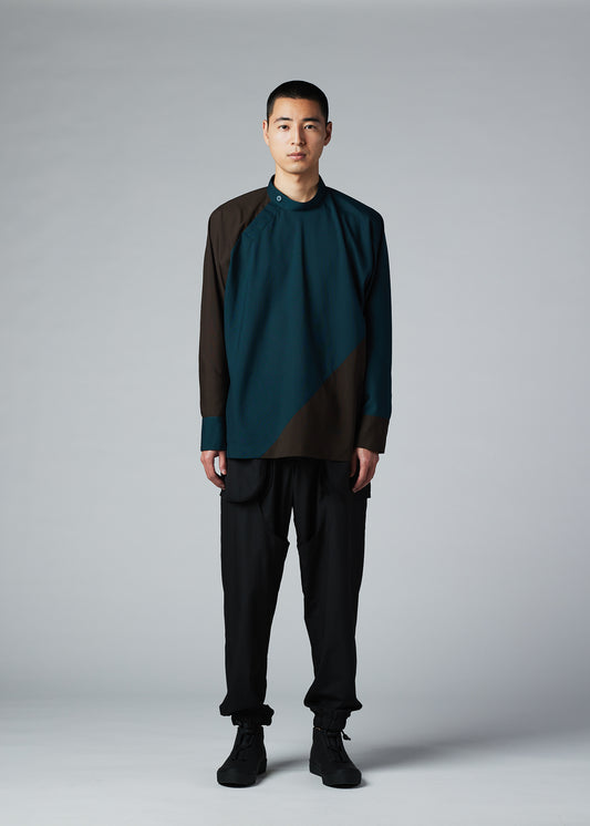 DIAGONAL SHIRT、メンズ_トップス_トップ、着用画像1