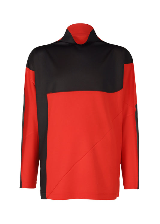 GEOMETRY JERSEY STITCH 2、メンズ_トップス_トップ、レッド