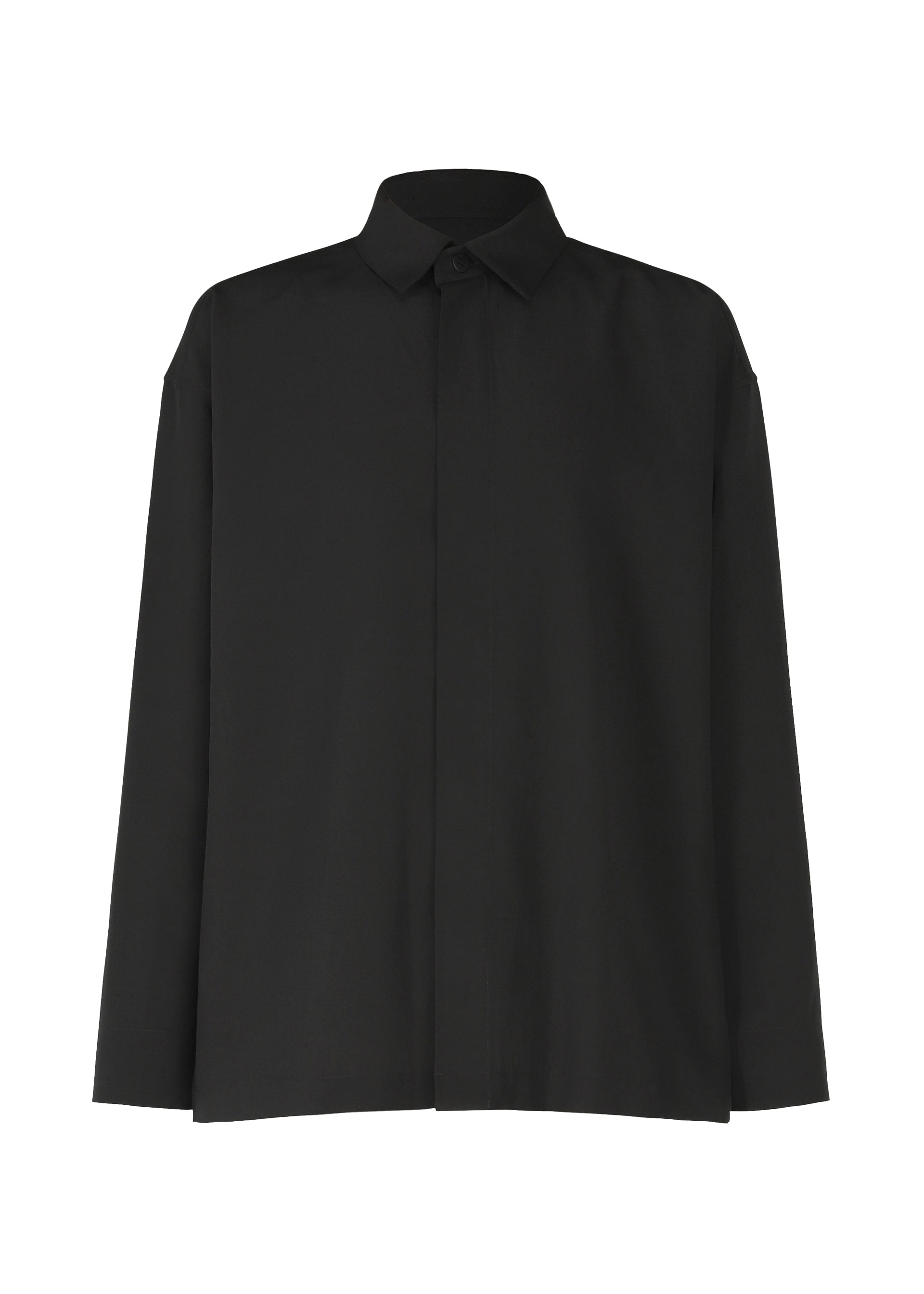HYBRID SHIRT、メンズ_トップス_シャツ、ブラック
