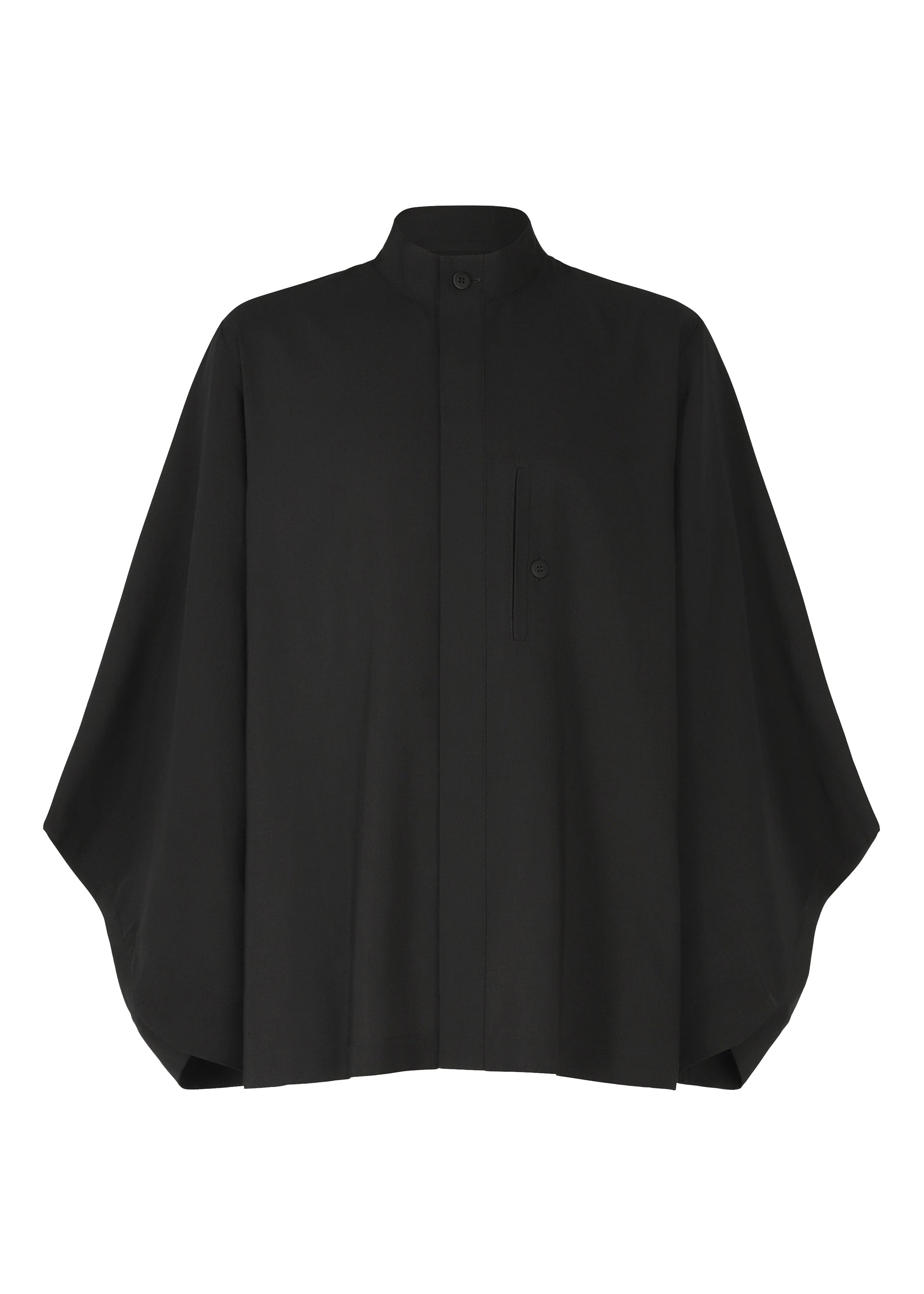 HYBRID SHIRT、メンズ_トップス_シャツ、ブラック