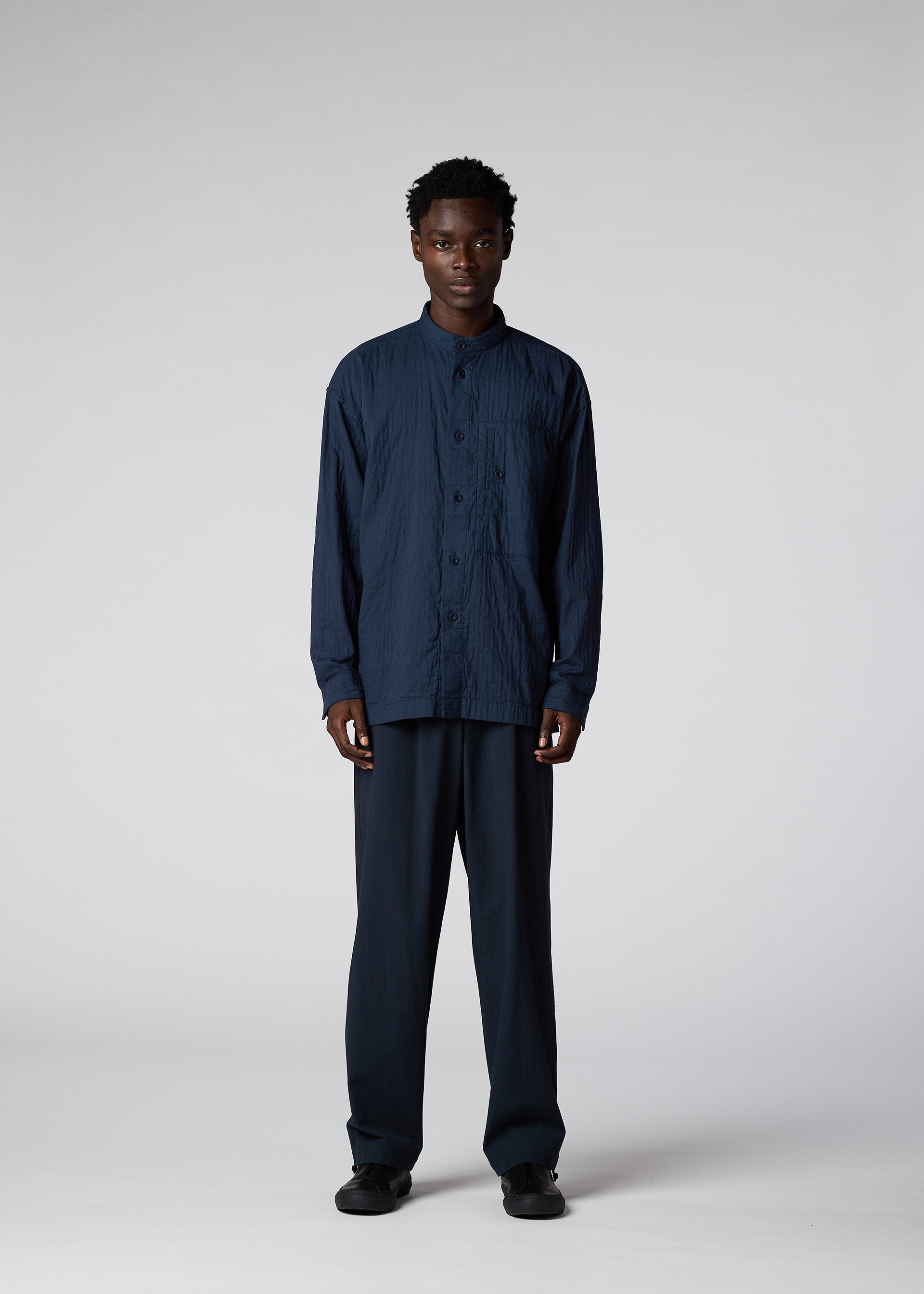 DOUBLE FACE COTTON SHIRT、メンズ_トップス_シャツ、着用画像1