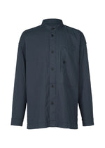 DOUBLE FACE COTTON SHIRT、メンズ_トップス_シャツ、ネイビー