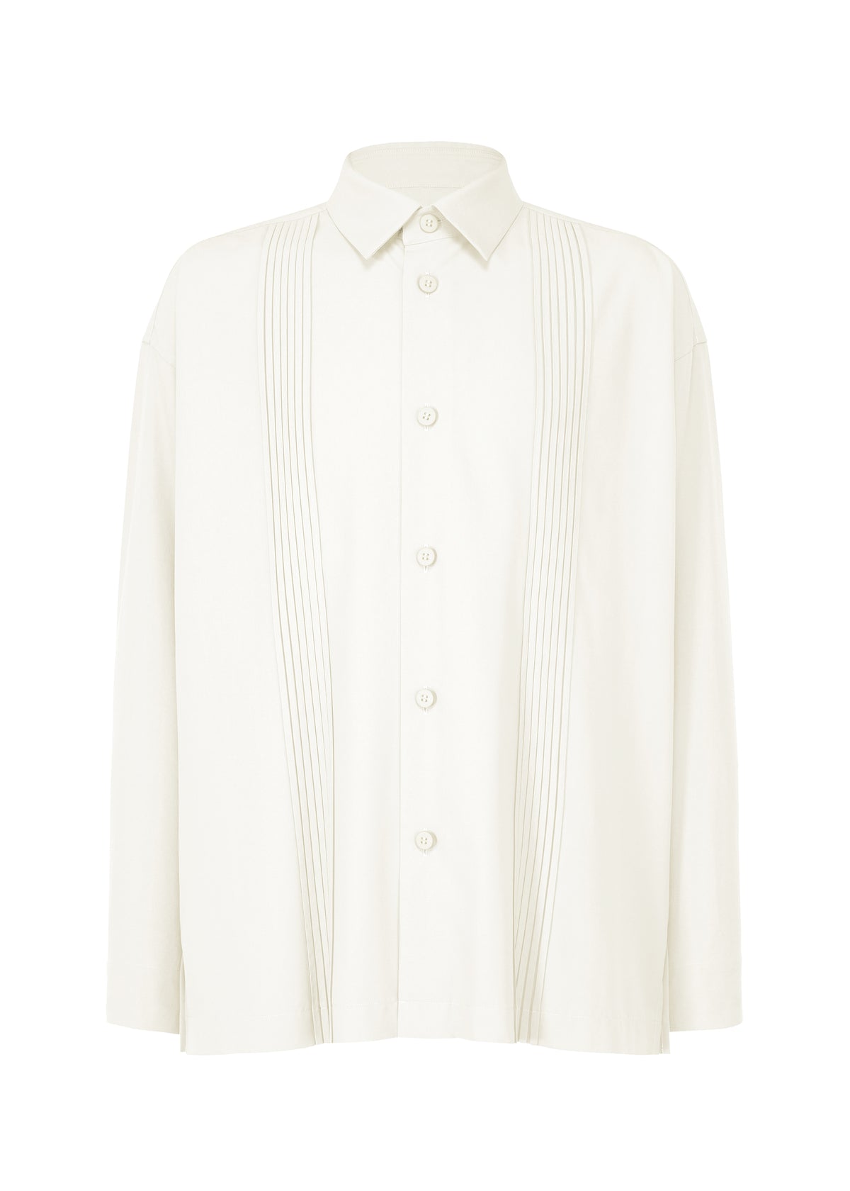 PLEATS SHIRT、メンズ_トップス_シャツ、ホワイト