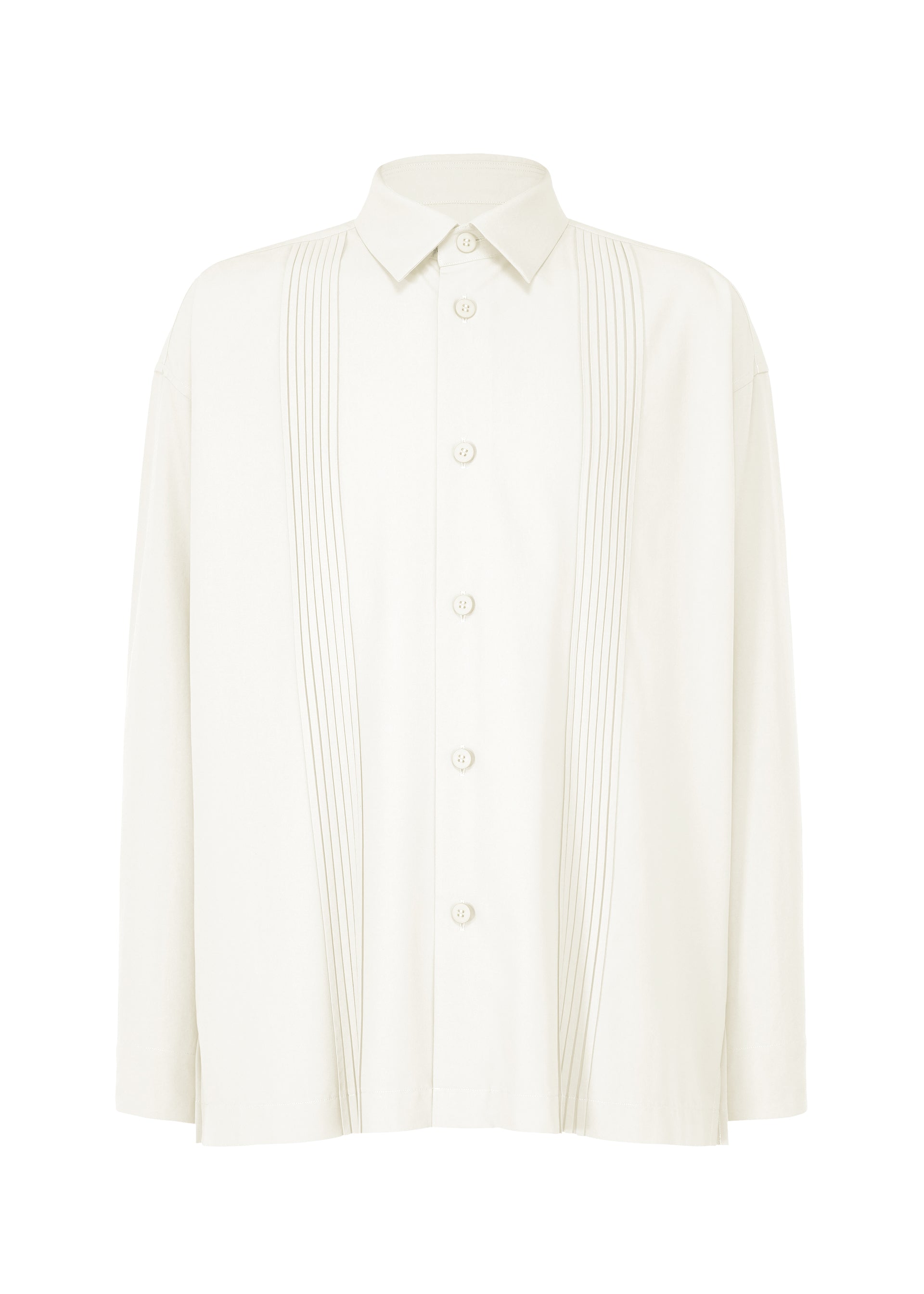 PLEATS SHIRT、メンズ_トップス_シャツ、ホワイト