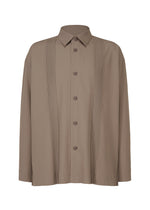 PLEATS SHIRT、メンズ_トップス_シャツ、ブラウン