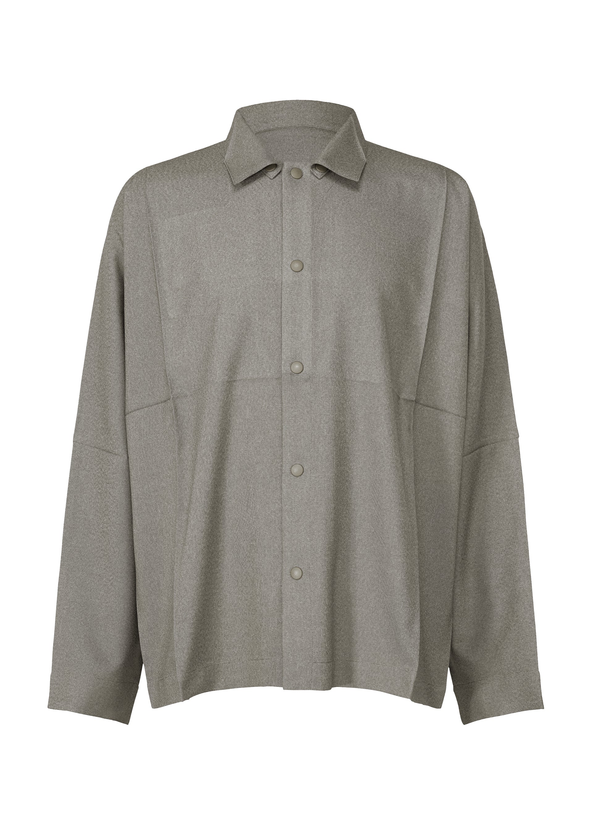 WOOL LIKE COMPACT SHIRT、メンズ_トップス_シャツ、グレー
