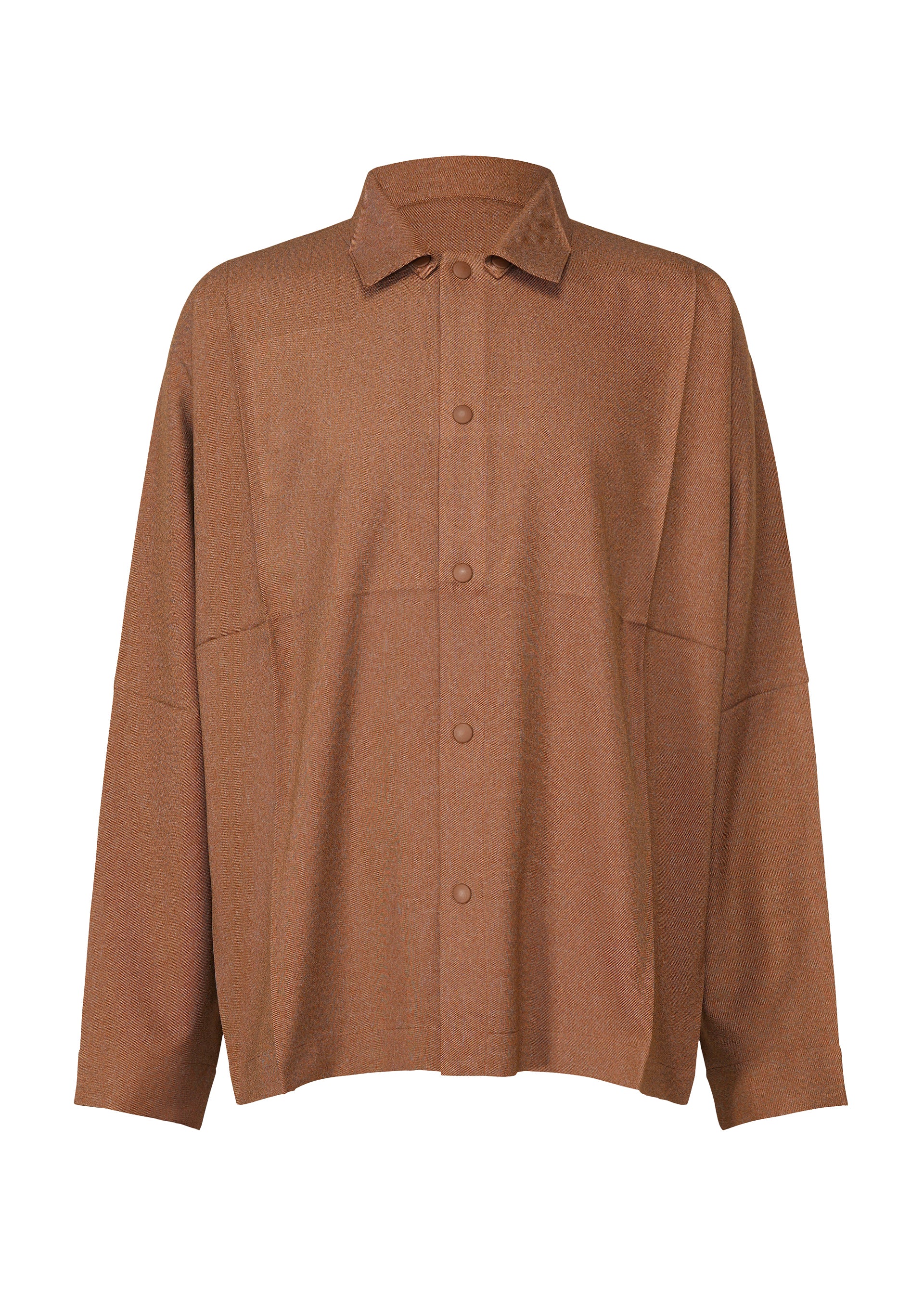 WOOL LIKE COMPACT SHIRT、メンズ_トップス_シャツ、ブラウン