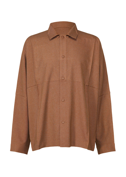 WOOL LIKE COMPACT SHIRT、メンズ_トップス_シャツ、ブラウン