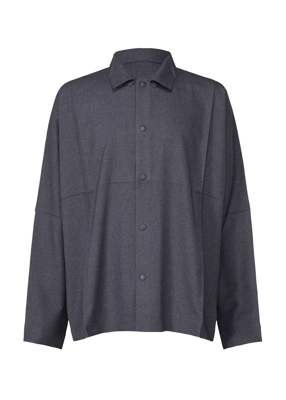 WOOL LIKE COMPACT SHIRT、メンズ_トップス_シャツ、ネイビー