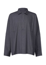 WOOL LIKE COMPACT SHIRT、メンズ_トップス_シャツ、ネイビー
