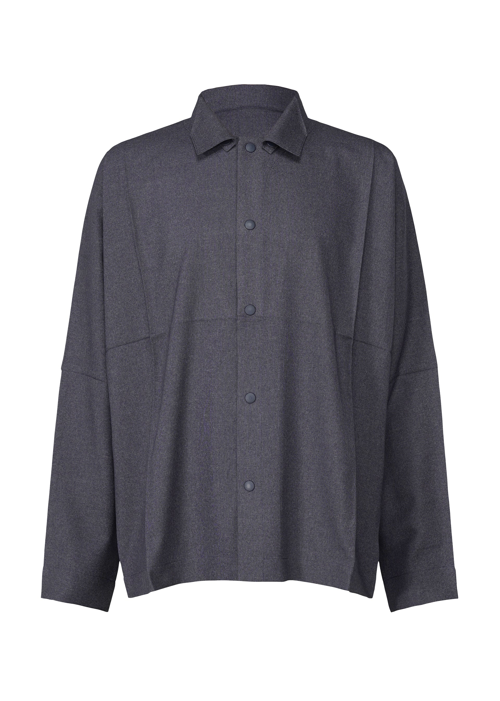 WOOL LIKE COMPACT SHIRT、メンズ_トップス_シャツ、ネイビー