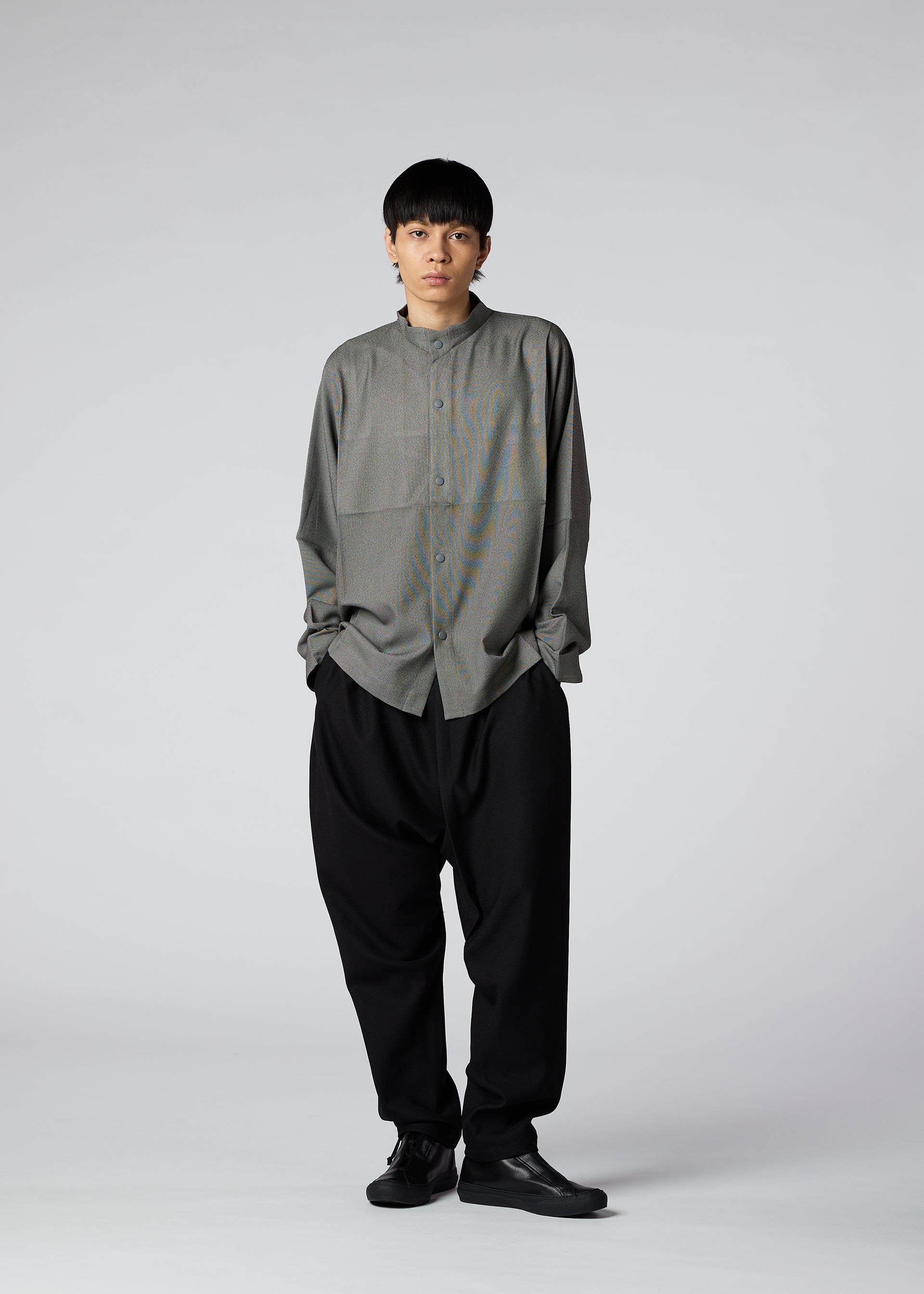 WOOL LIKE COMPACT SHIRT、メンズ_トップス_シャツ、着用画像4