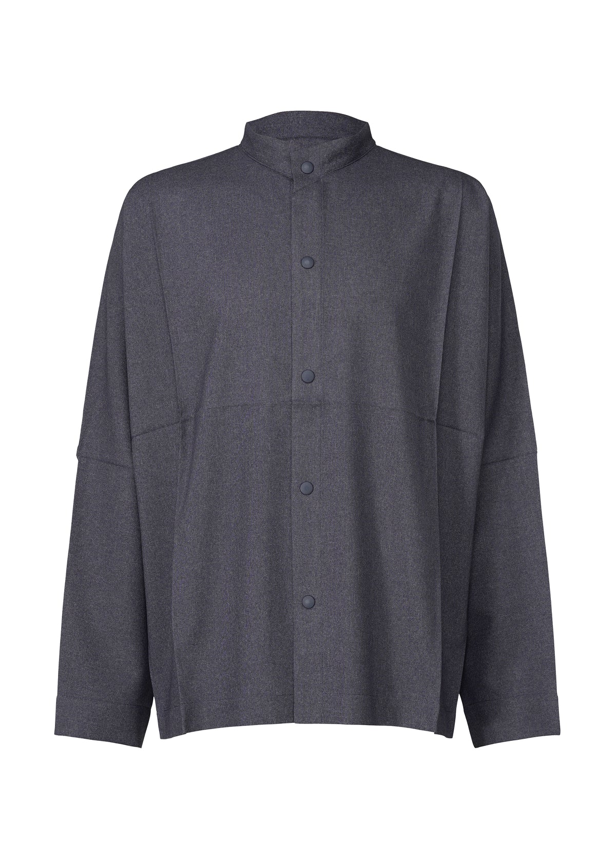 WOOL LIKE COMPACT SHIRT、メンズ_トップス_シャツ、ネイビー