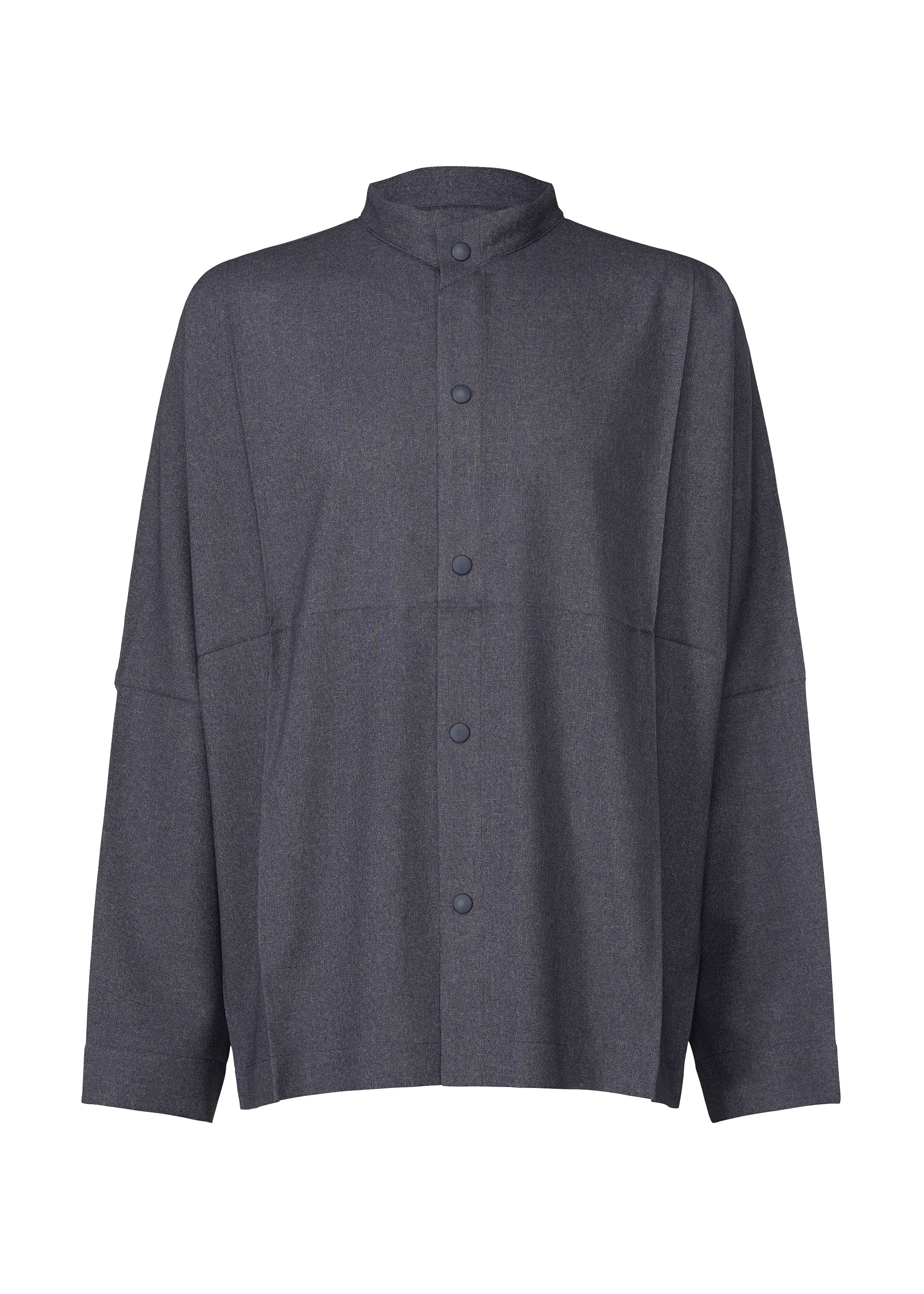 WOOL LIKE COMPACT SHIRT、メンズ_トップス_シャツ、ネイビー