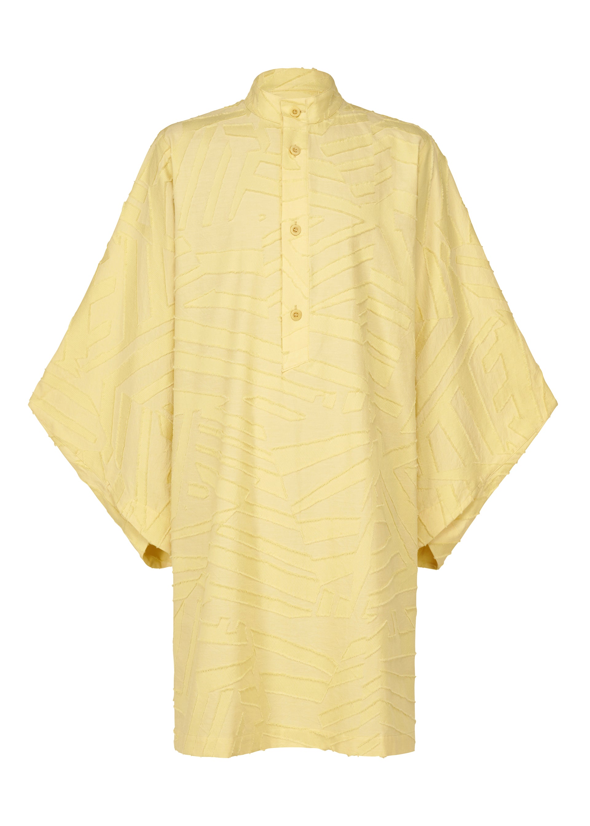 GEOMETRY JACQUARD SHIRT、メンズ_トップス_シャツ、イエロー