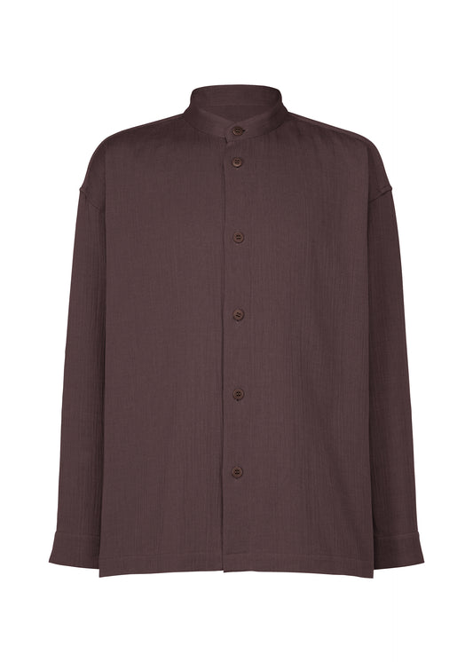 DOUBLE WEAVE CREPE、メンズ_トップス_シャツ、ブラウン