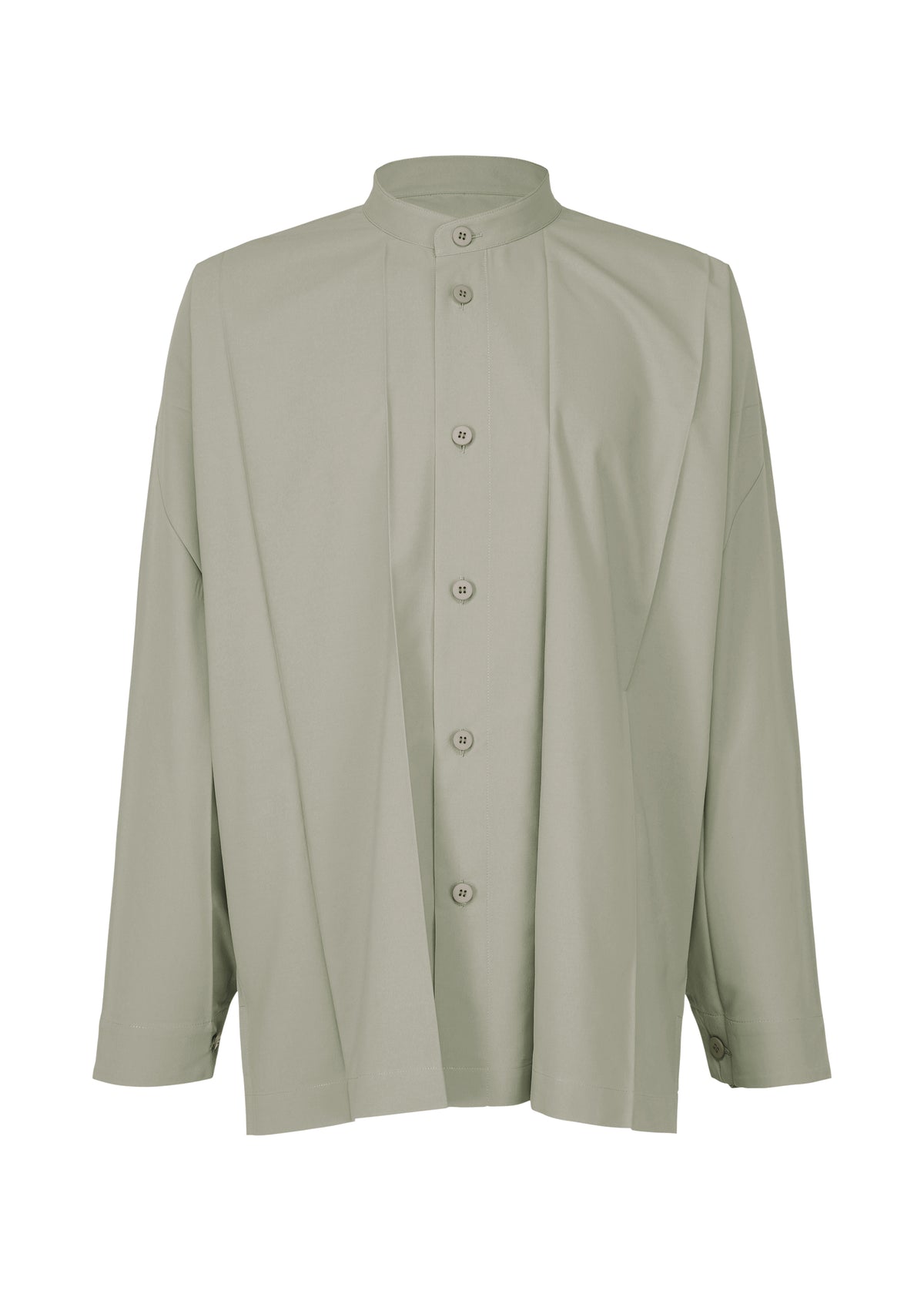 BIG PLEATS SHIRT、メンズ_トップス_シャツ、グレー