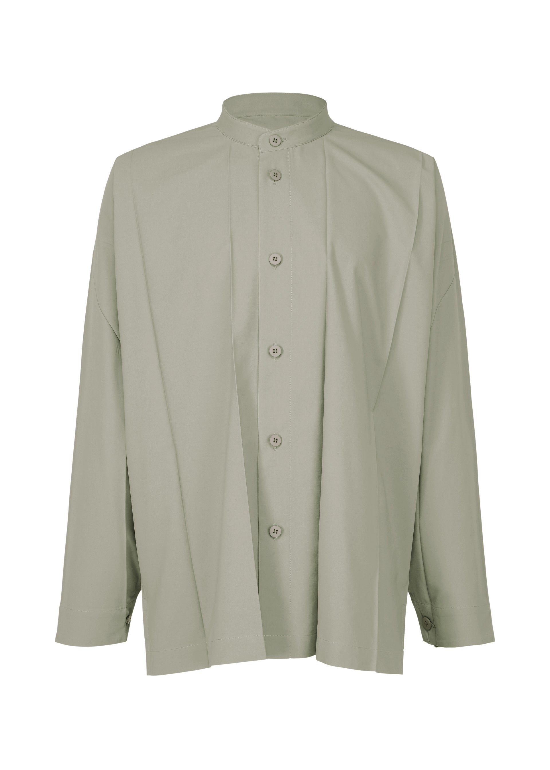 BIG PLEATS SHIRT、メンズ_トップス_シャツ、グレー