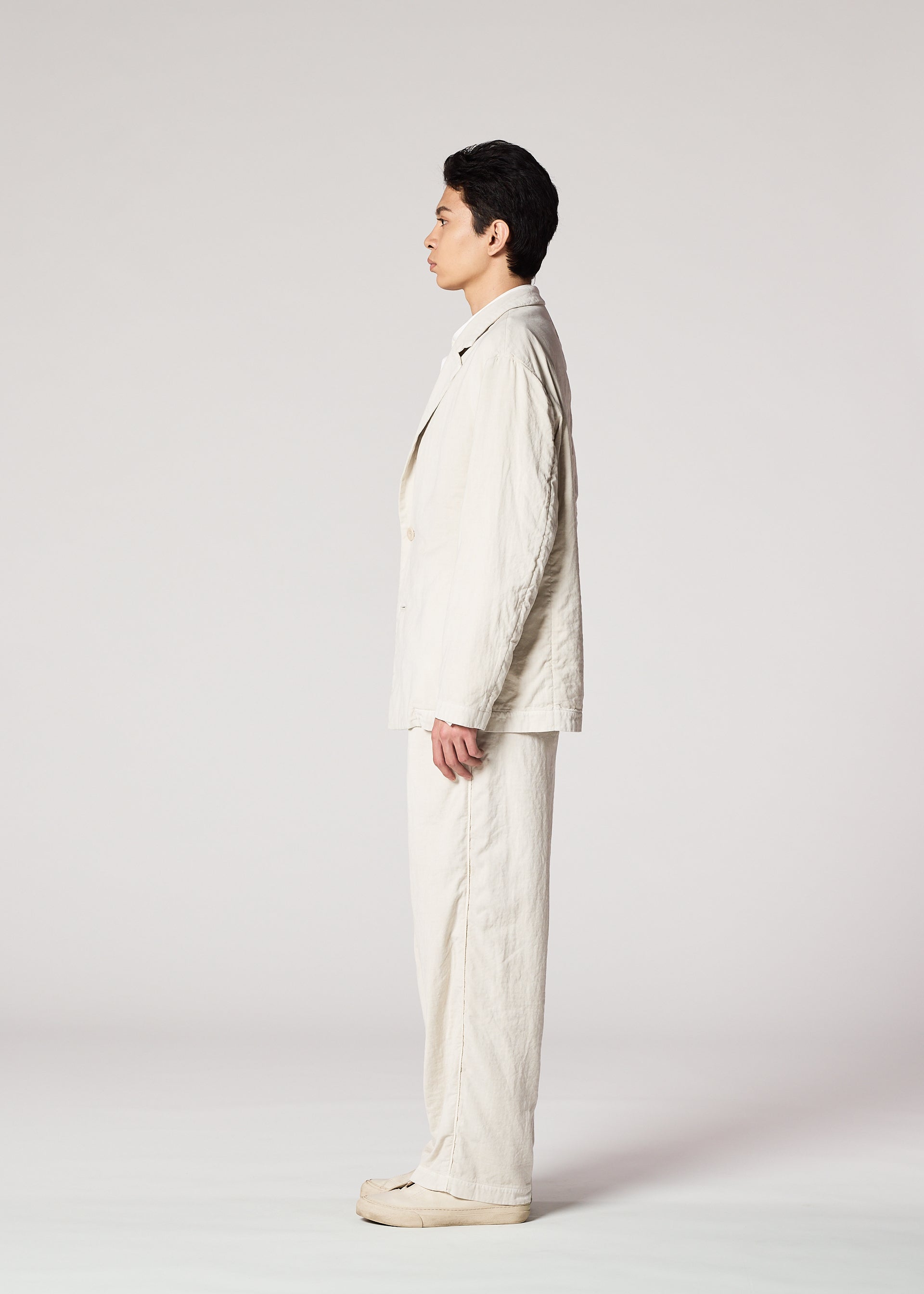 PIGMENT DOUBLE FACE COTTON、メンズ_パンツ、着用画像2