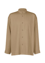 ONE SIDE TUCK SHIRT、メンズ_トップス_シャツ、ベージュ