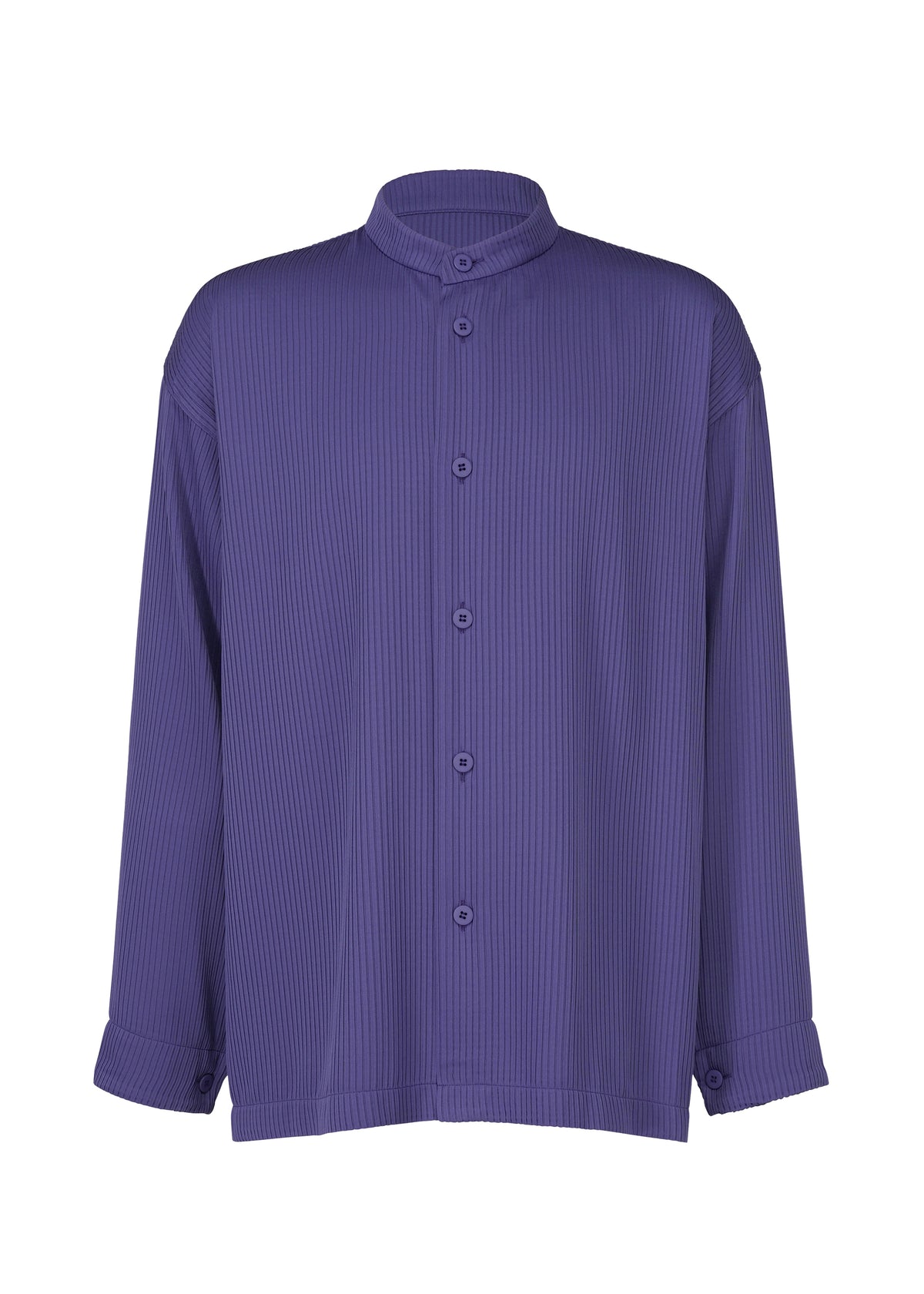 ONE SIDE TUCK SHIRT、メンズ_トップス_シャツ、ブルー