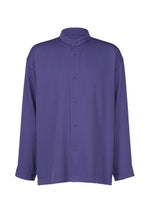 ONE SIDE TUCK SHIRT、メンズ_トップス_シャツ、ブルー