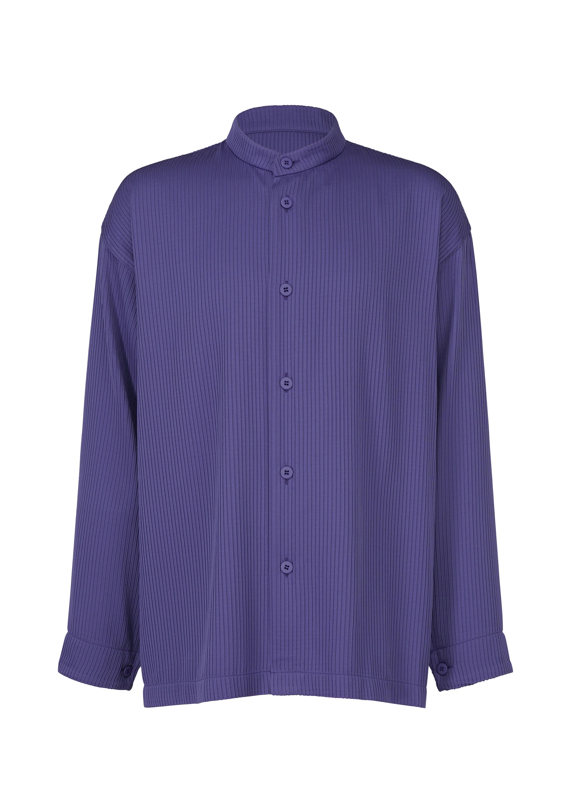 ONE SIDE TUCK SHIRT、メンズ_トップス_シャツ、ブルー