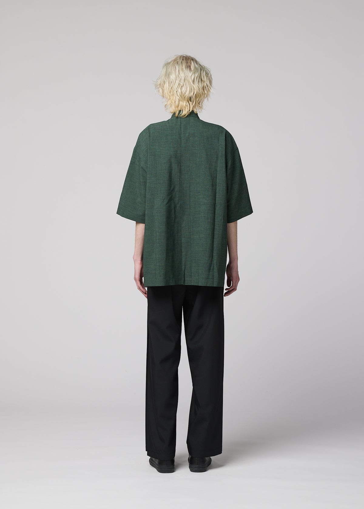 LINEN LIKE SHIRT、メンズ_トップス_シャツ、着用画像2