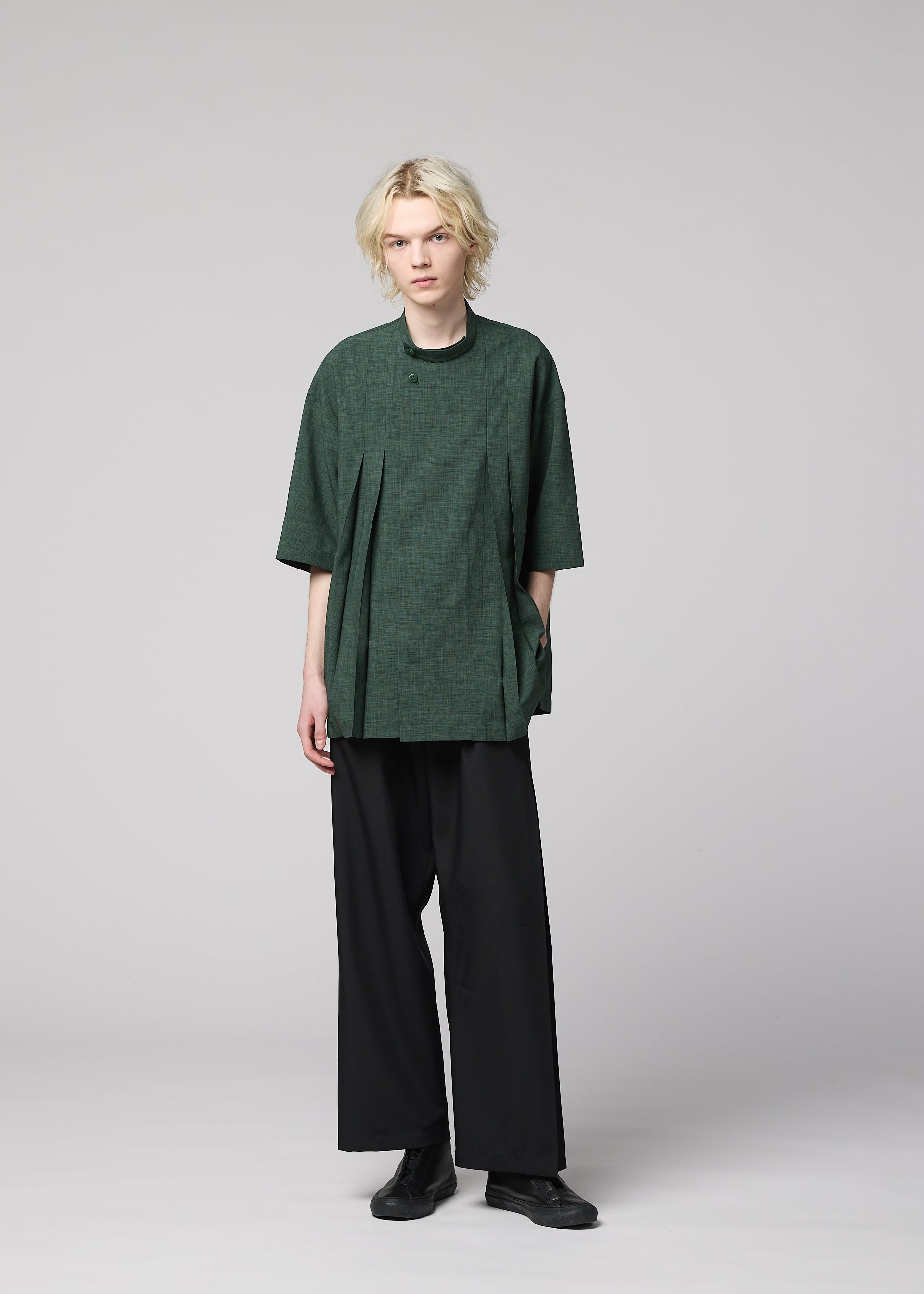 LINEN LIKE SHIRT、メンズ_トップス_シャツ、着用画像4