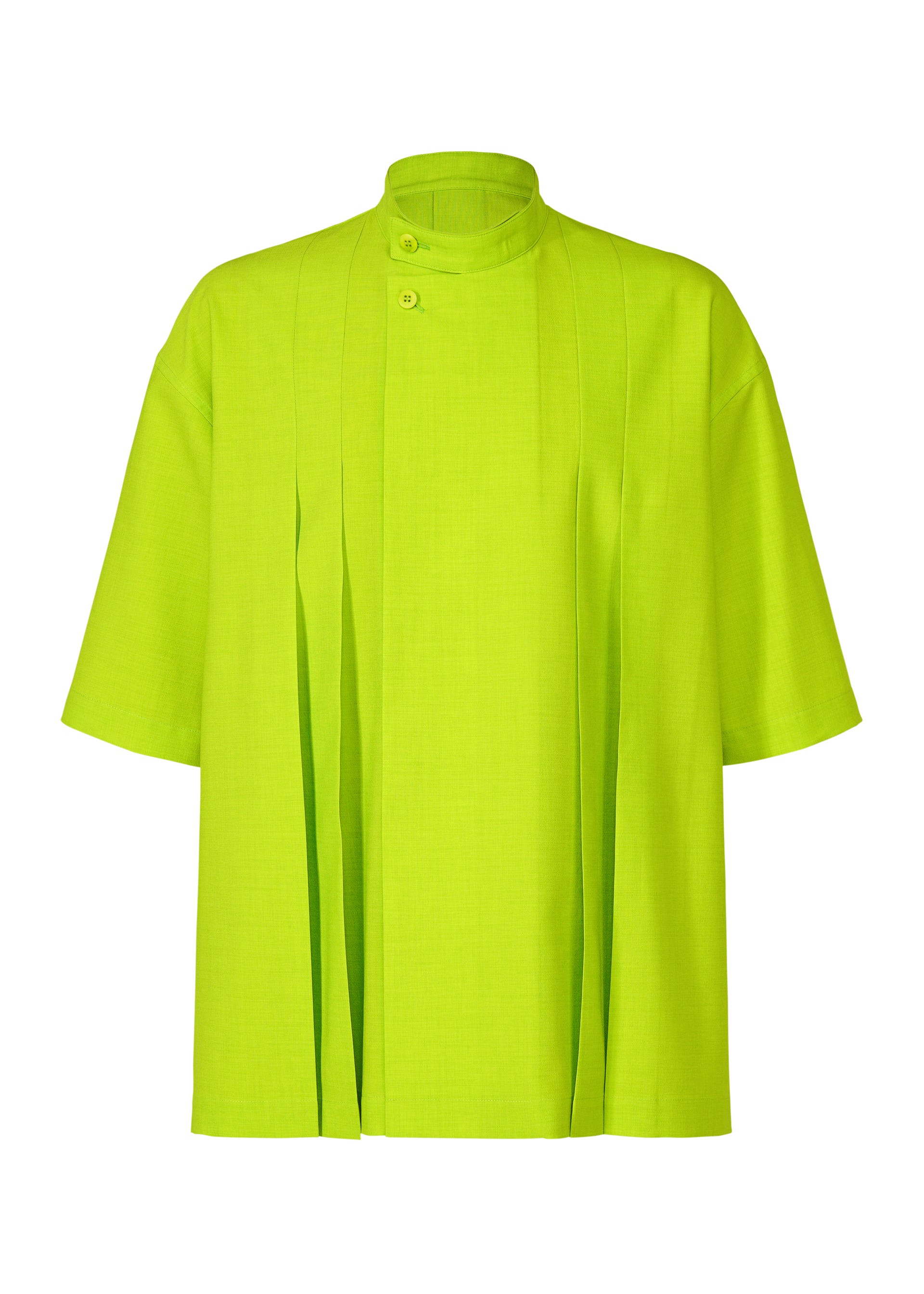 LINEN LIKE SHIRT、メンズ_トップス_シャツ、グリーン