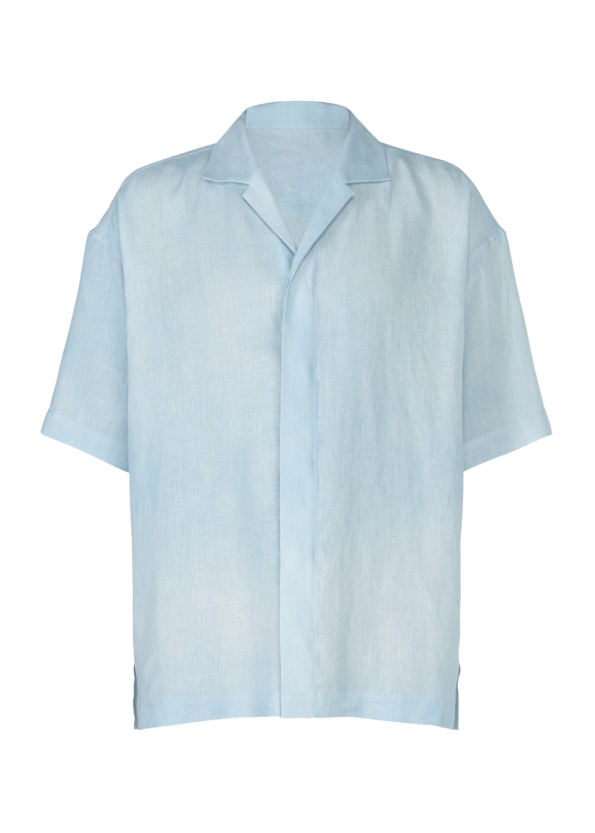 FLOATING LINEN、メンズ_トップス_シャツ、ブルー