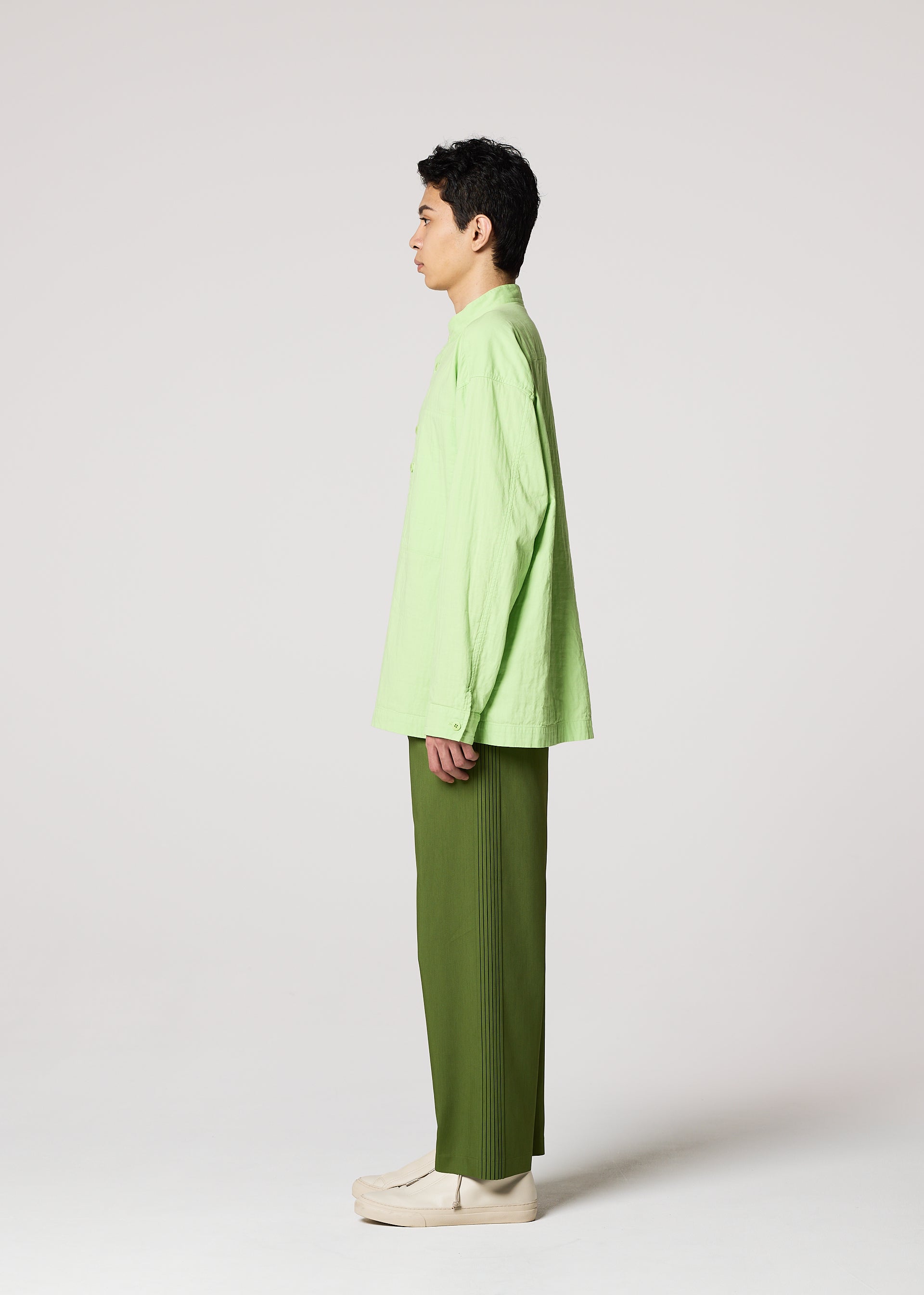 DOUBLE FACE COTTON SHIRT、メンズ_トップス_シャツ、着用画像2