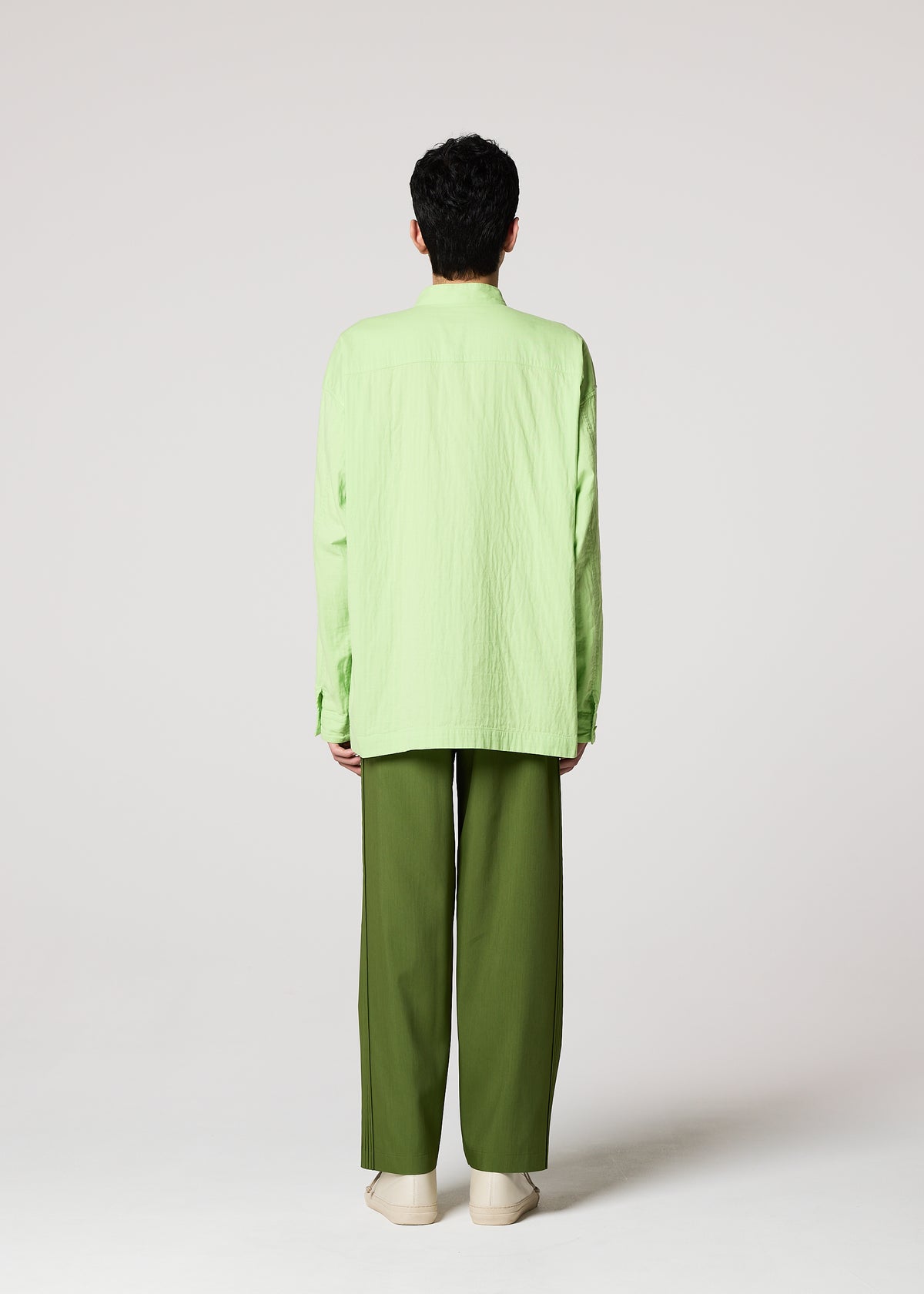 DOUBLE FACE COTTON SHIRT、メンズ_トップス_シャツ、着用画像3