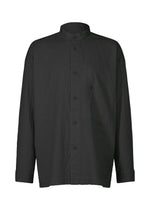 DOUBLE FACE COTTON SHIRT、メンズ_トップス_シャツ、ブラック