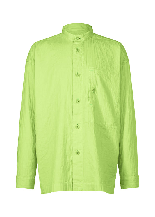 DOUBLE FACE COTTON SHIRT、メンズ_トップス_シャツ、グリーン