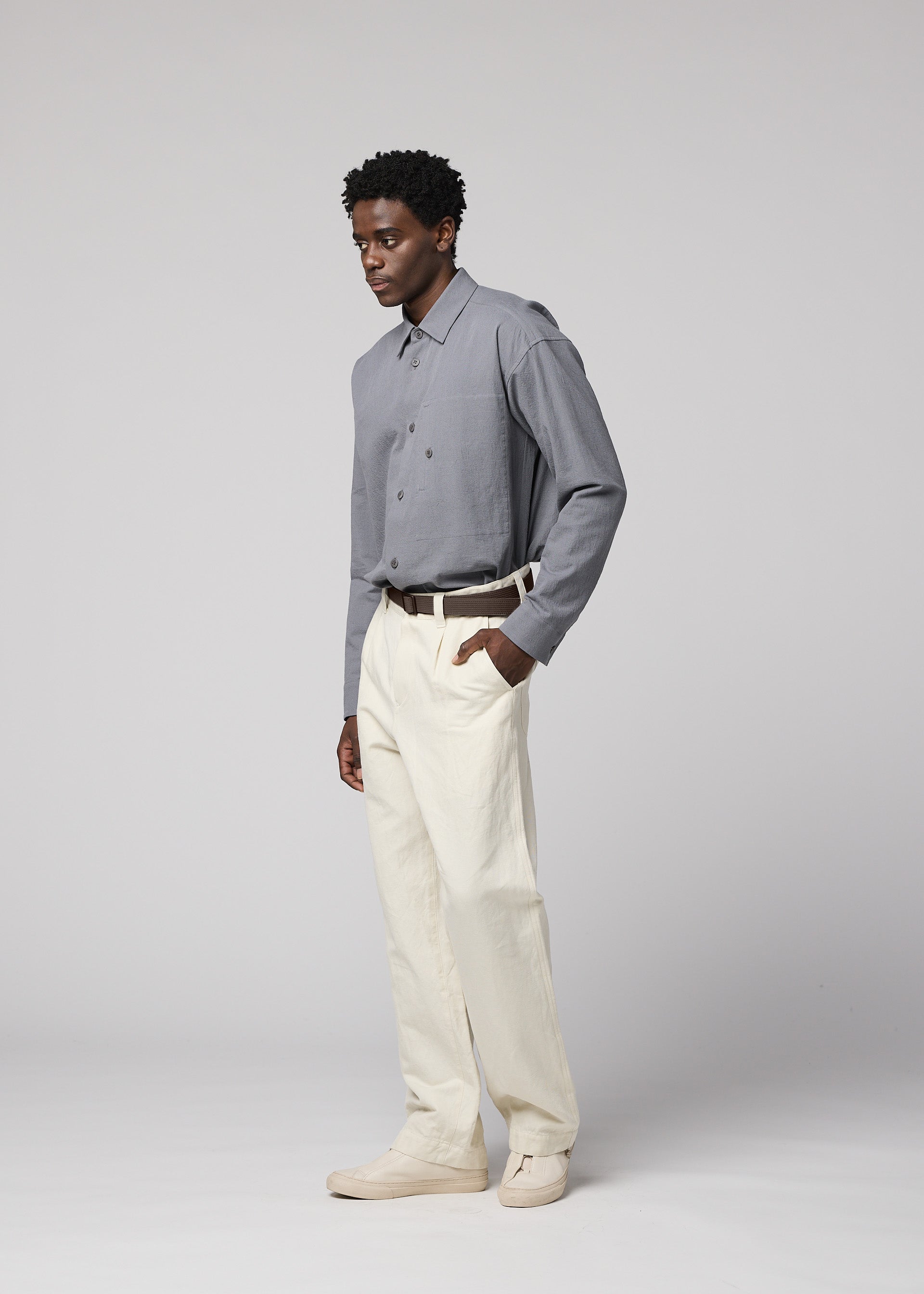 TOUGH WOOL COTTON、メンズ_パンツ、着用画像4