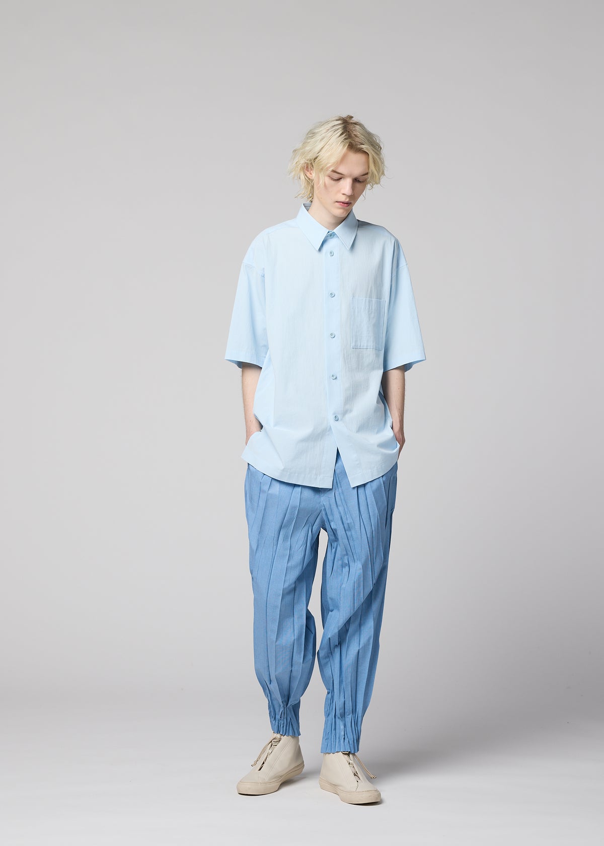WHITE SHIRT、メンズ_トップス_シャツ、着用画像4