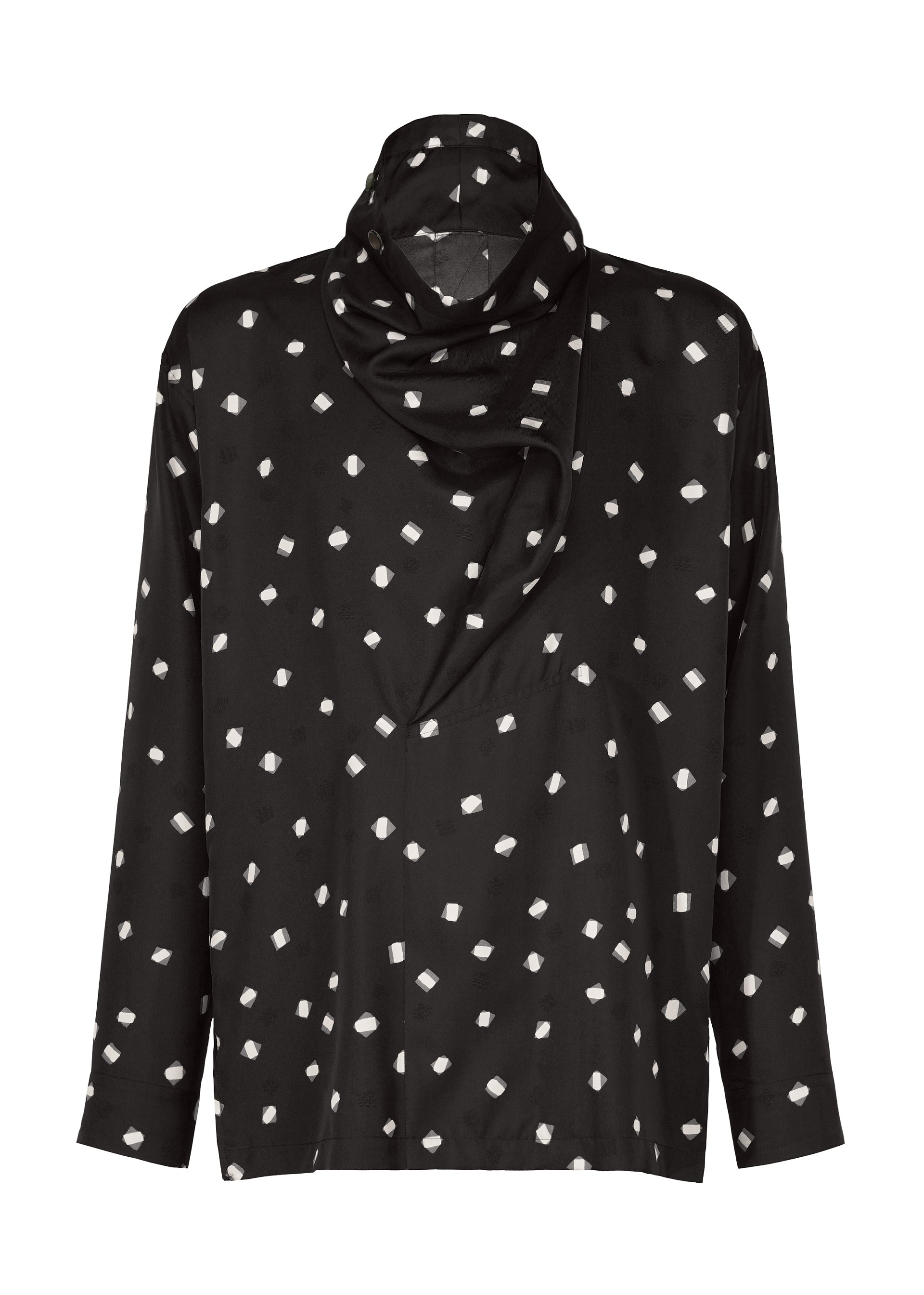 MERRY SATIN SHIRT、メンズ_トップス_シャツ、ブラック