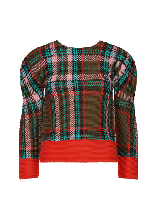 TARTAN CHECK、ウィメンズ_トップス_トップ、レッド