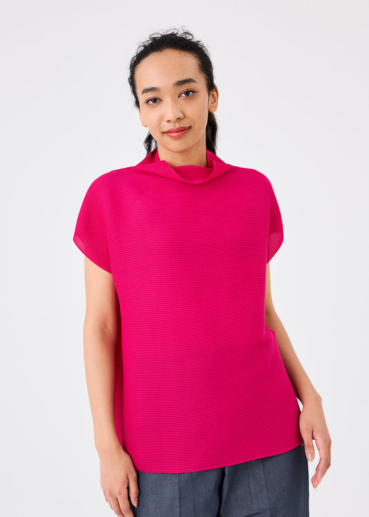 SQUARE STRETCH PLEATS、ウィメンズ_トップス_トップ、着用画像1