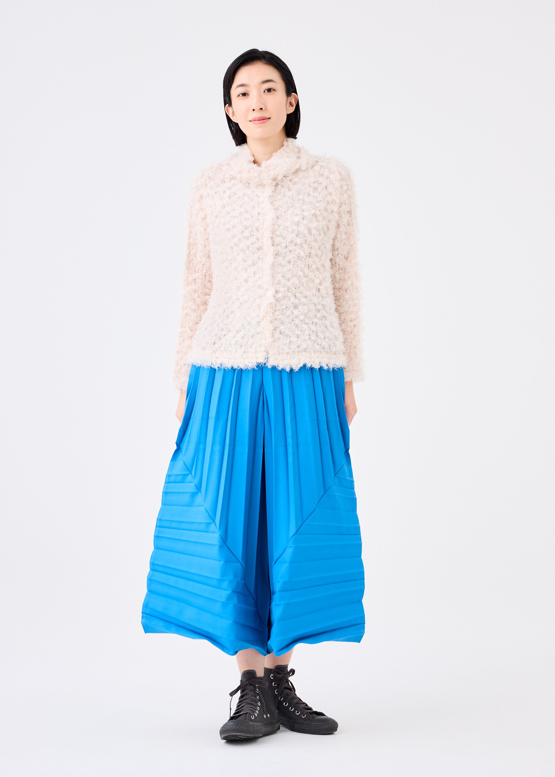 SHAGGY PLEATS、ウィメンズ_トップス_カーディガン、着用画像3
