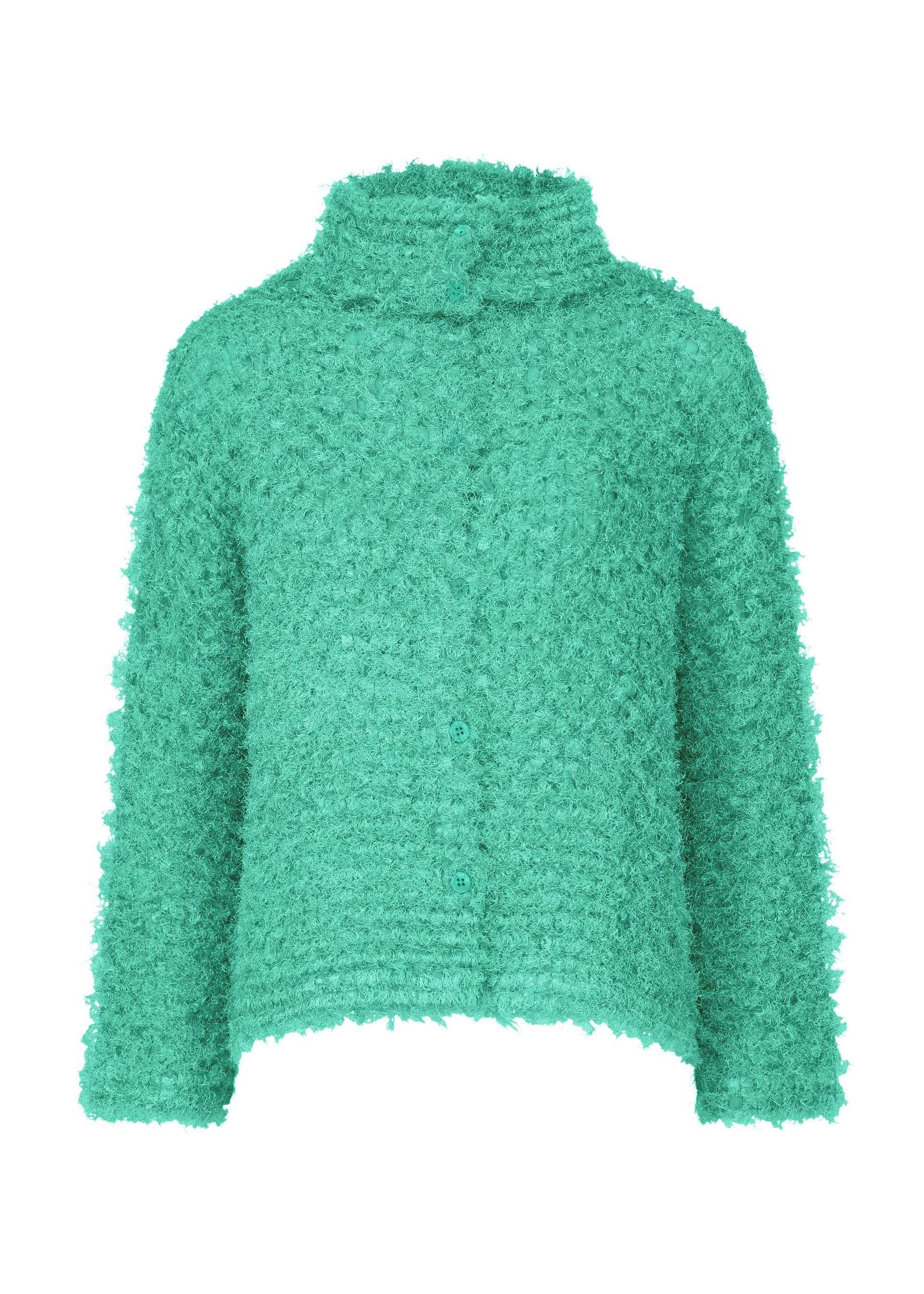 SHAGGY PLEATS、ウィメンズ_トップス_カーディガン、グリーン