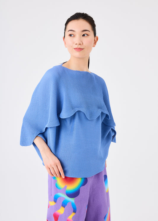PETAL KNIT STRETCH PLEATS、ウィメンズ_トップス_トップ、着用画像1