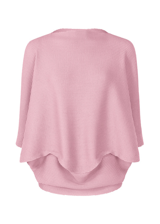 PETAL KNIT STRETCH PLEATS、ウィメンズ_トップス_トップ、ピンク
