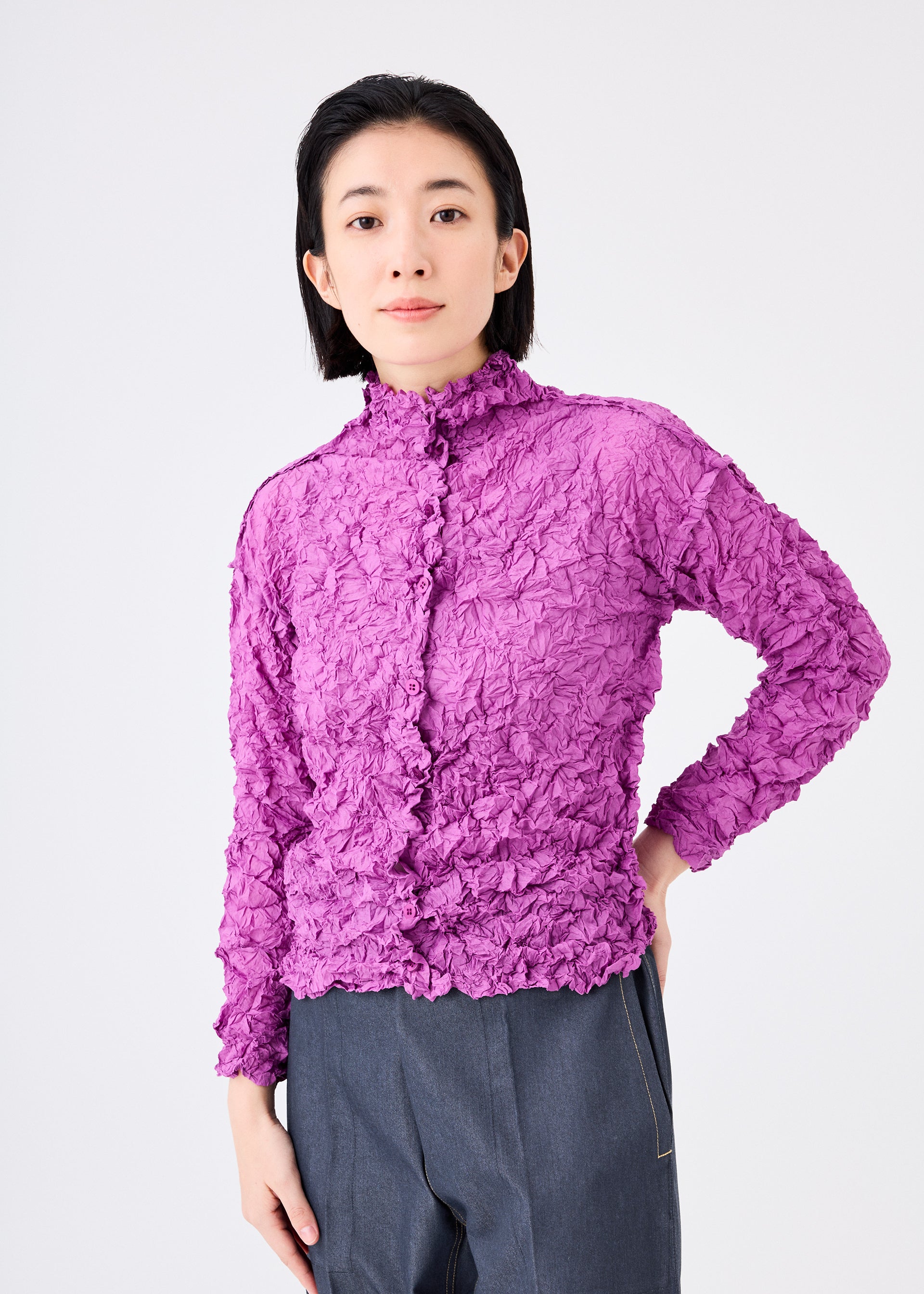 me ISSEY MIYAKE MERINGUE TOP PURPLE